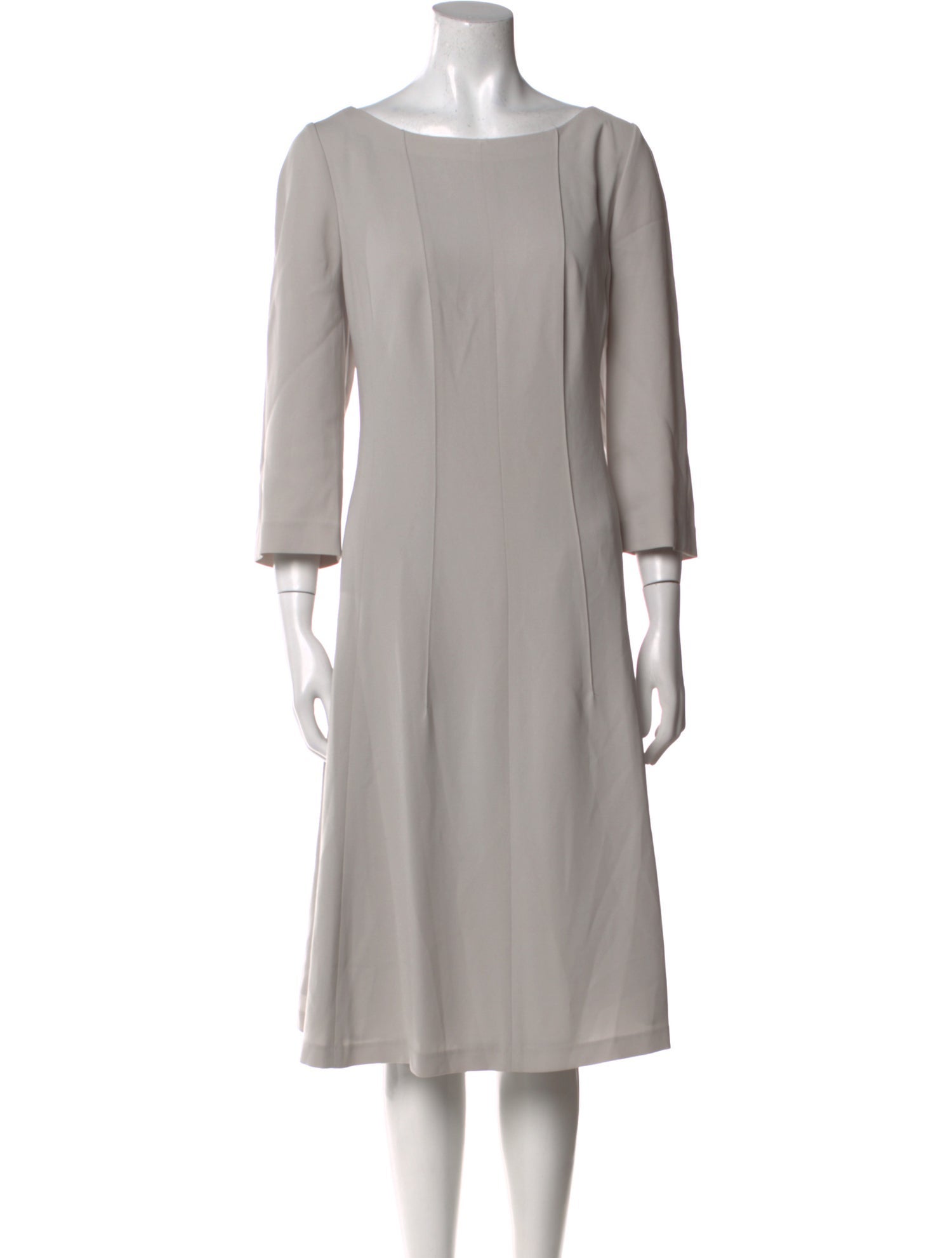 Lafayette 148 Bateau Neckline Midi Length Dress