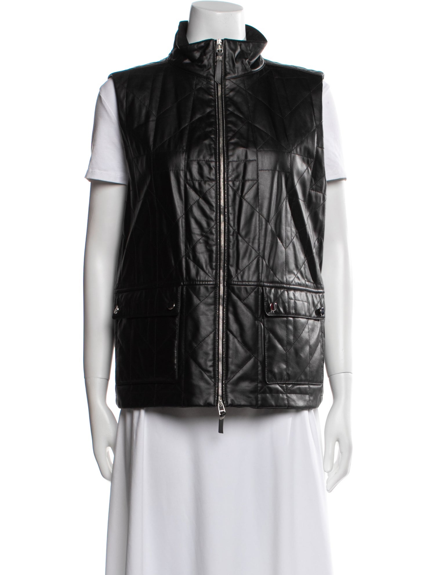 Lafayette 148 Leather Vest