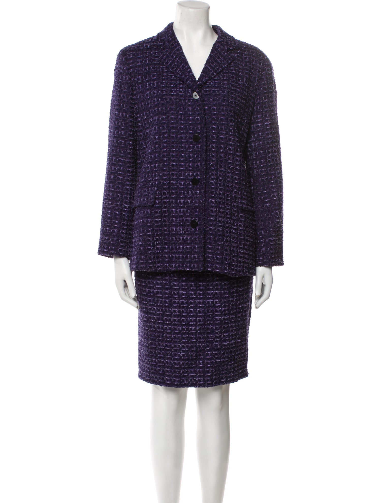 Lafayette 148 Tweed Pattern Skirt Suit