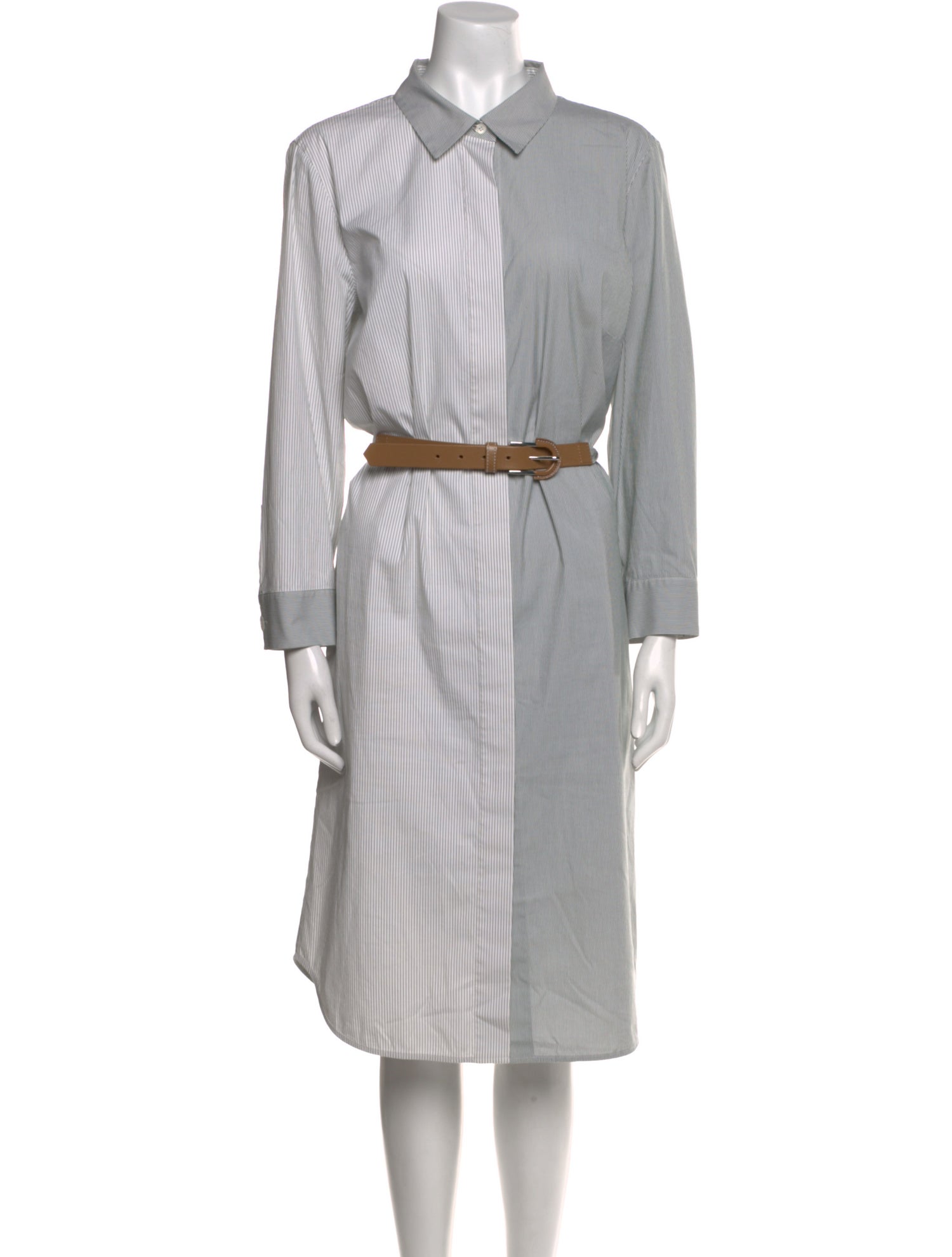 Lafayette 148 Striped Midi Length Dress