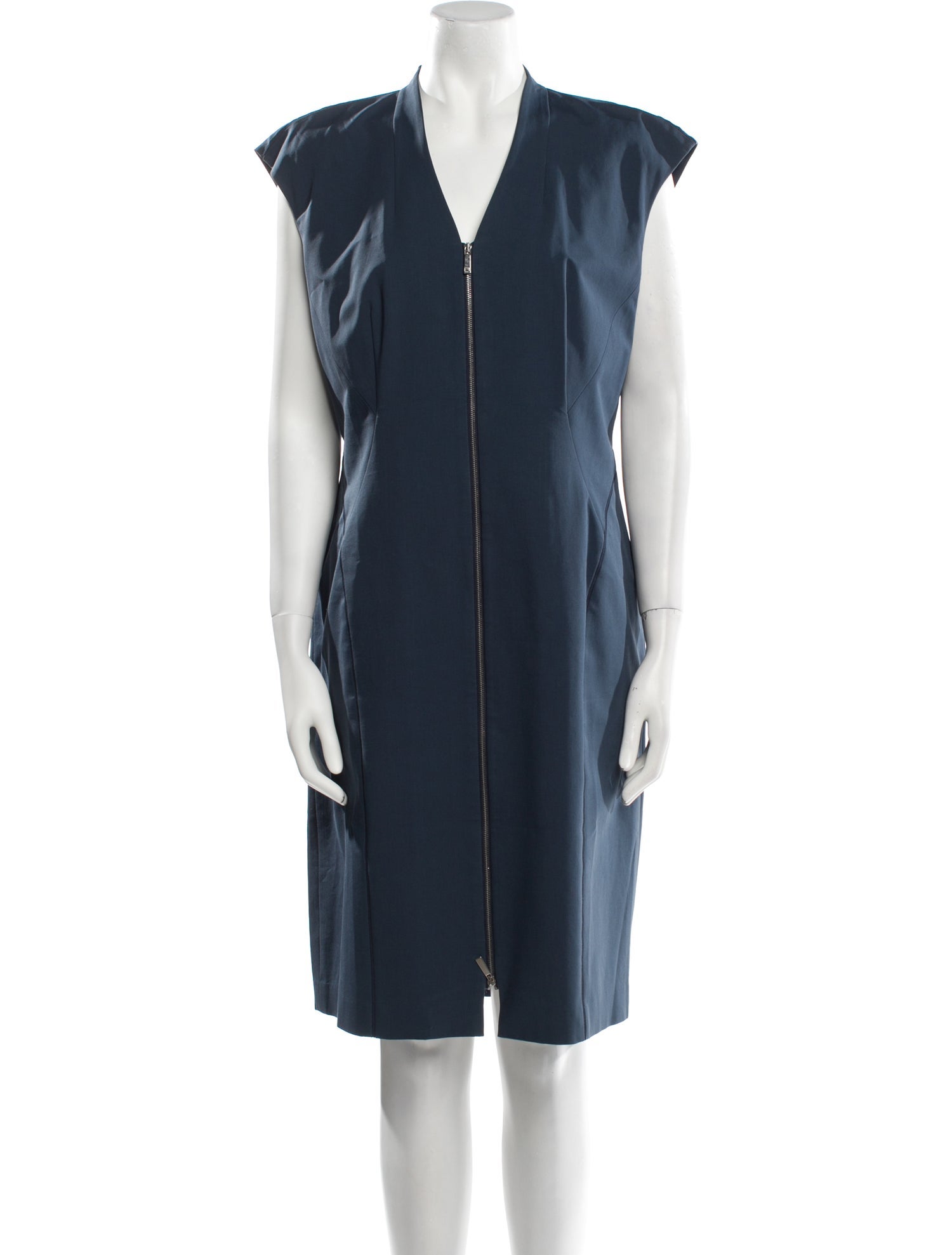 Lafayette 148 V-Neck Knee-Length Dress