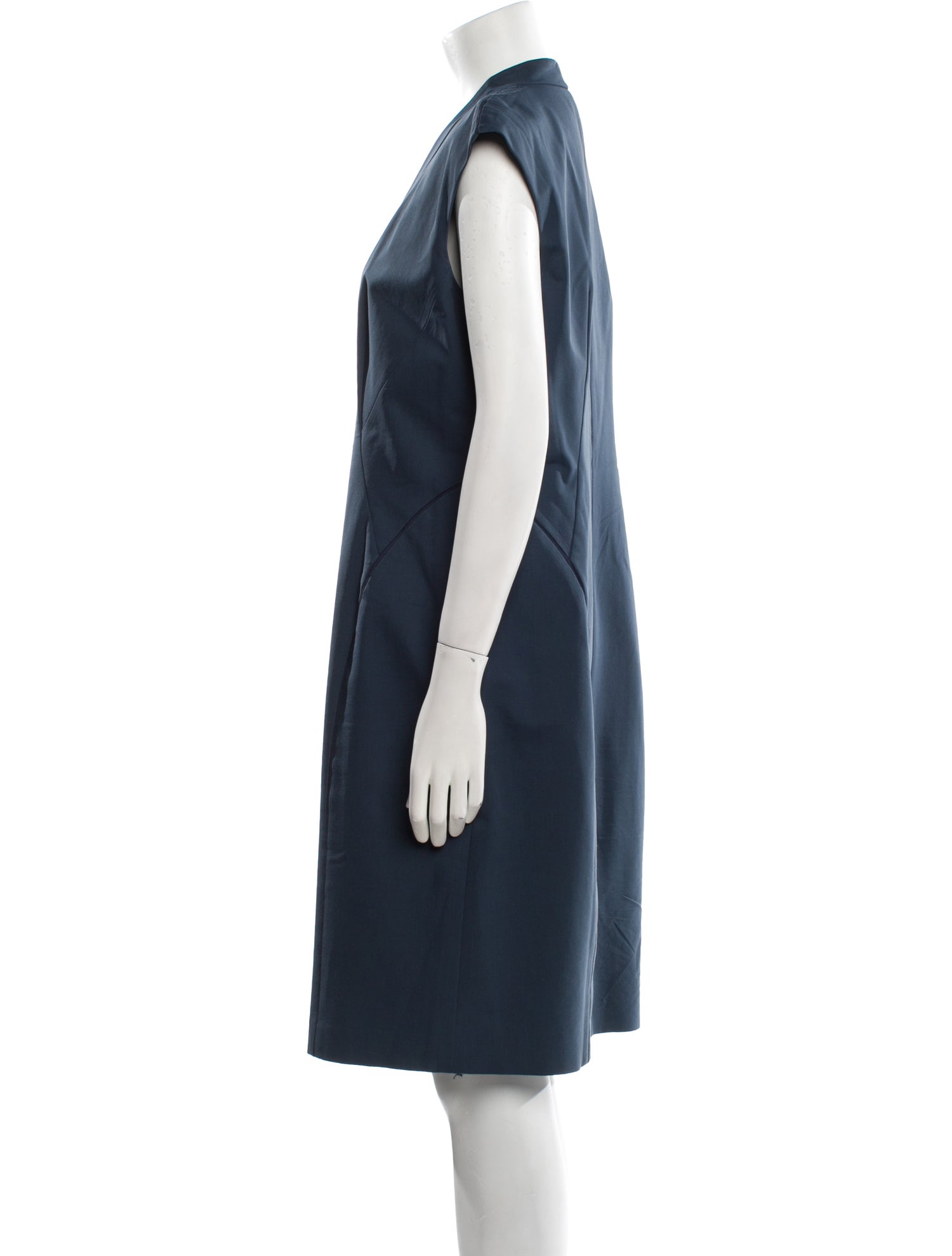 Lafayette 148 V-Neck Knee-Length Dress