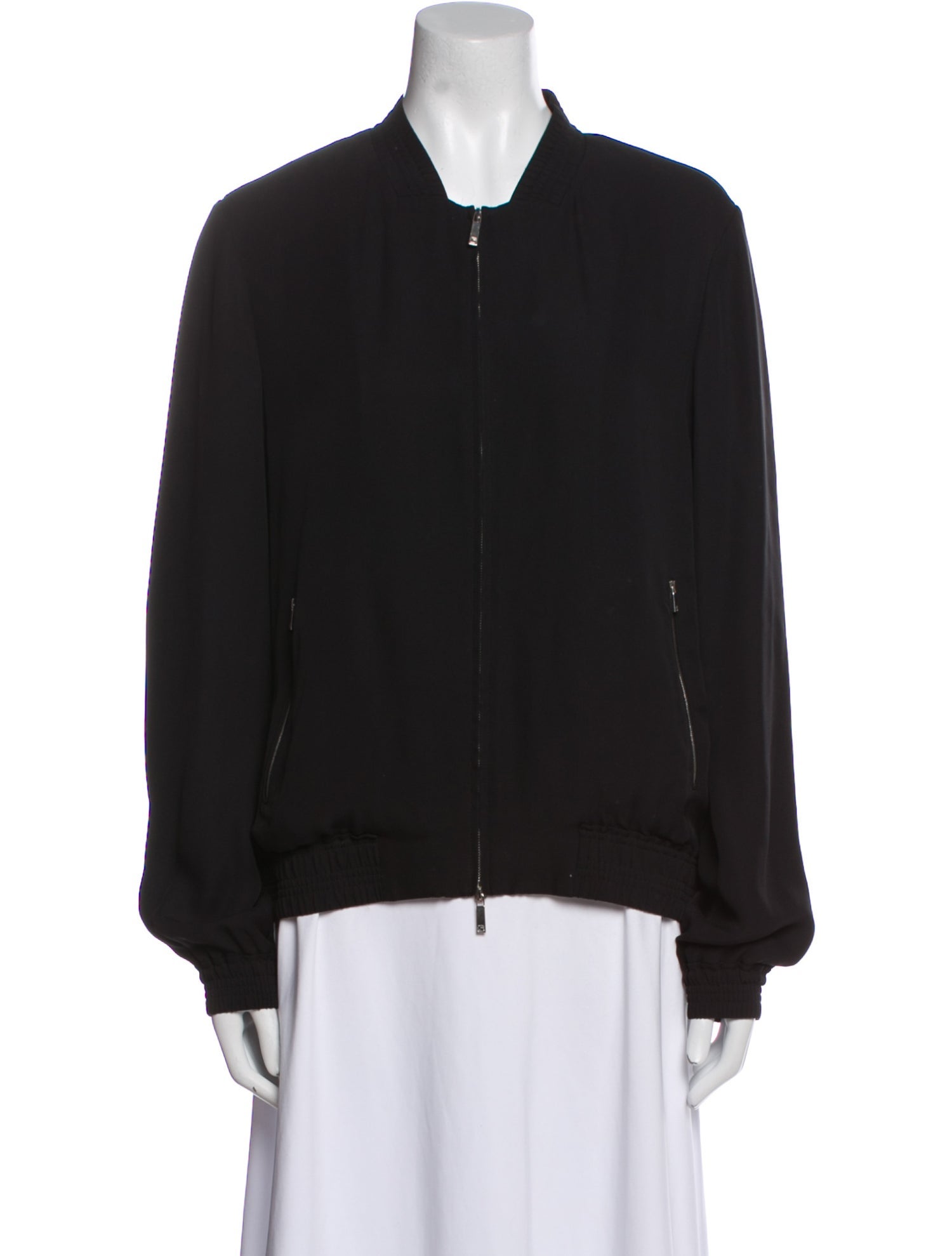 Lafayette 148 Silk Bomber Jacket
