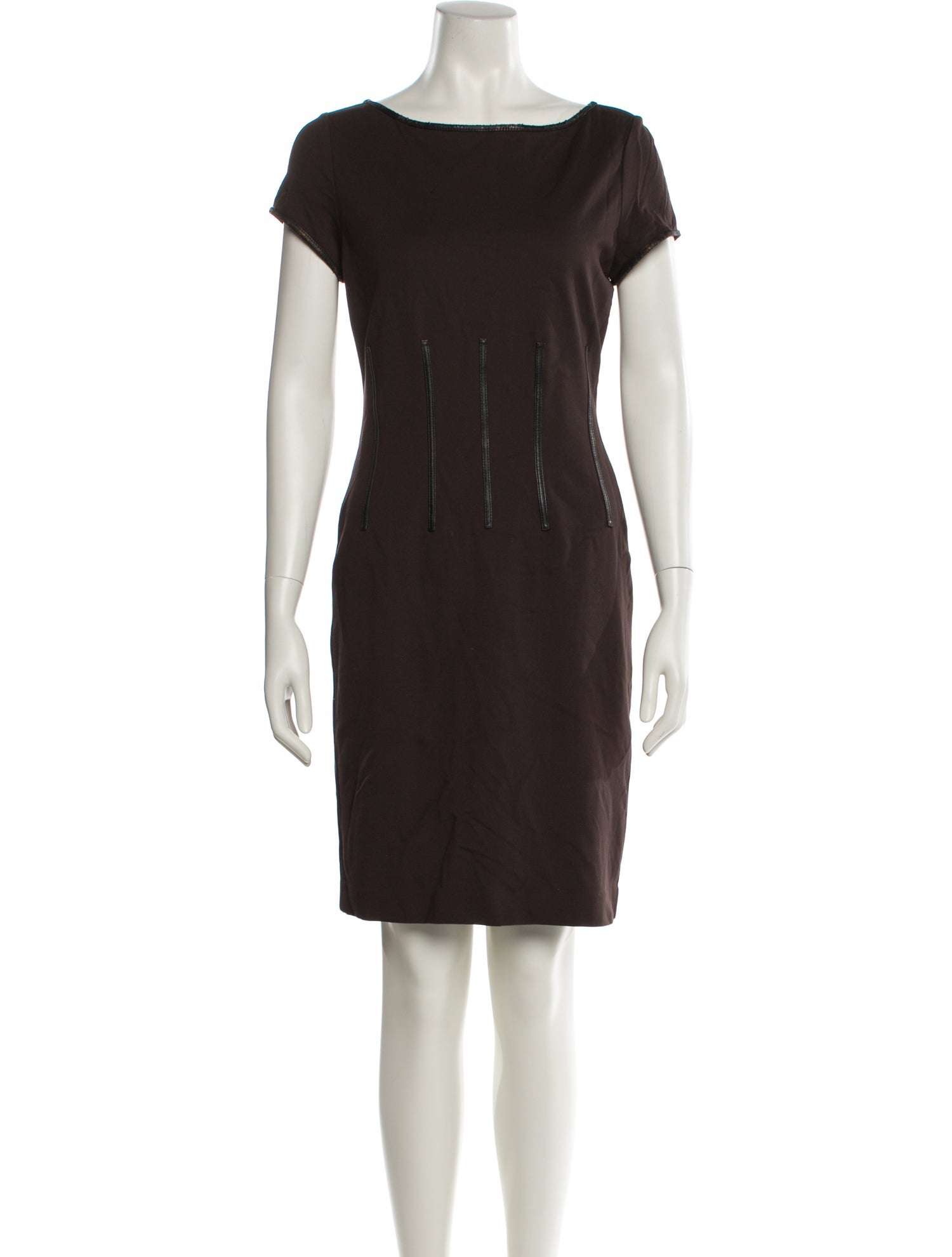 Lafayette 148 Bateau Neckline Mini Dress