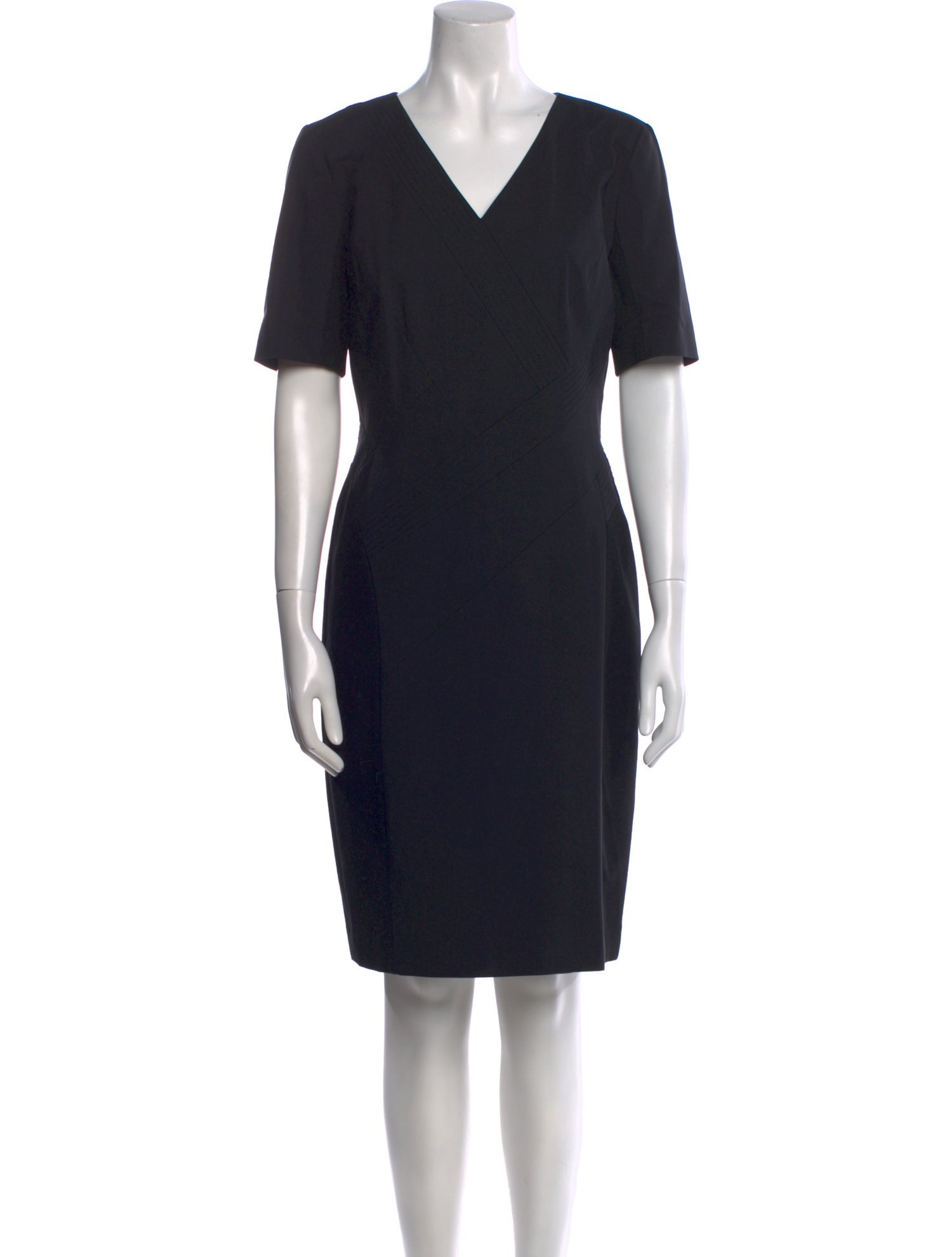 Lafayette 148 V-Neck Knee-Length Dress