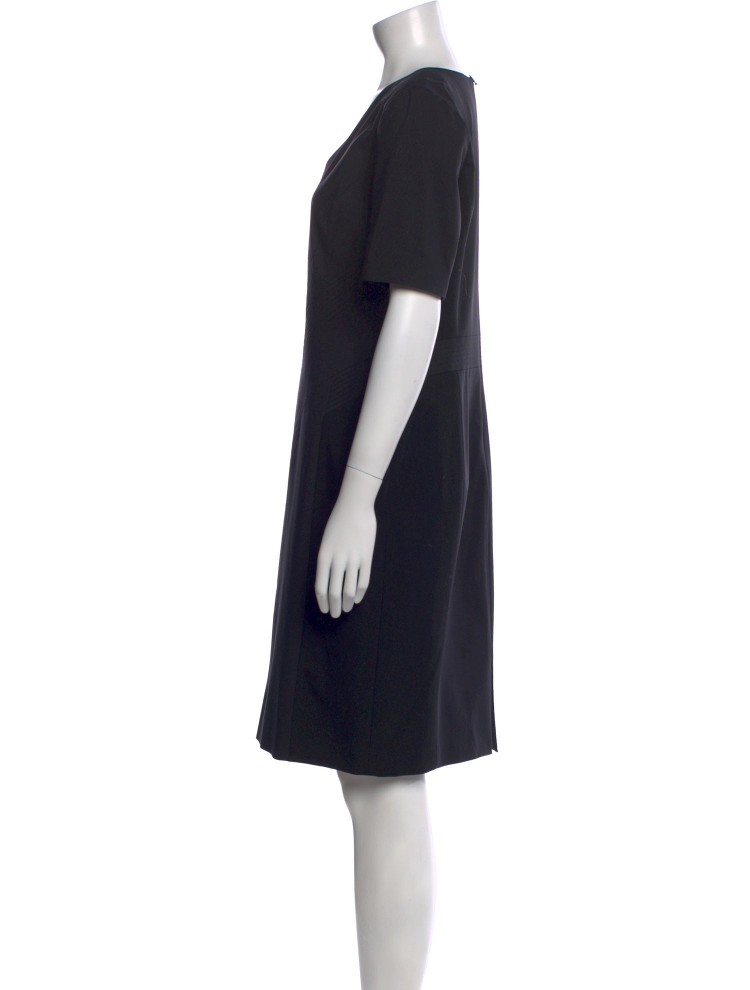 Lafayette 148 V-Neck Knee-Length Dress