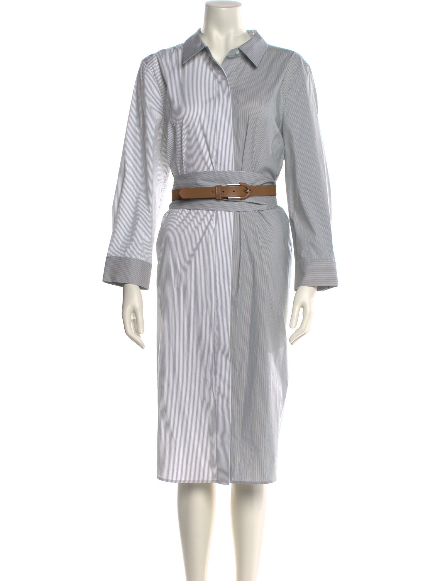 Lafayette 148 Striped Midi Length Dress