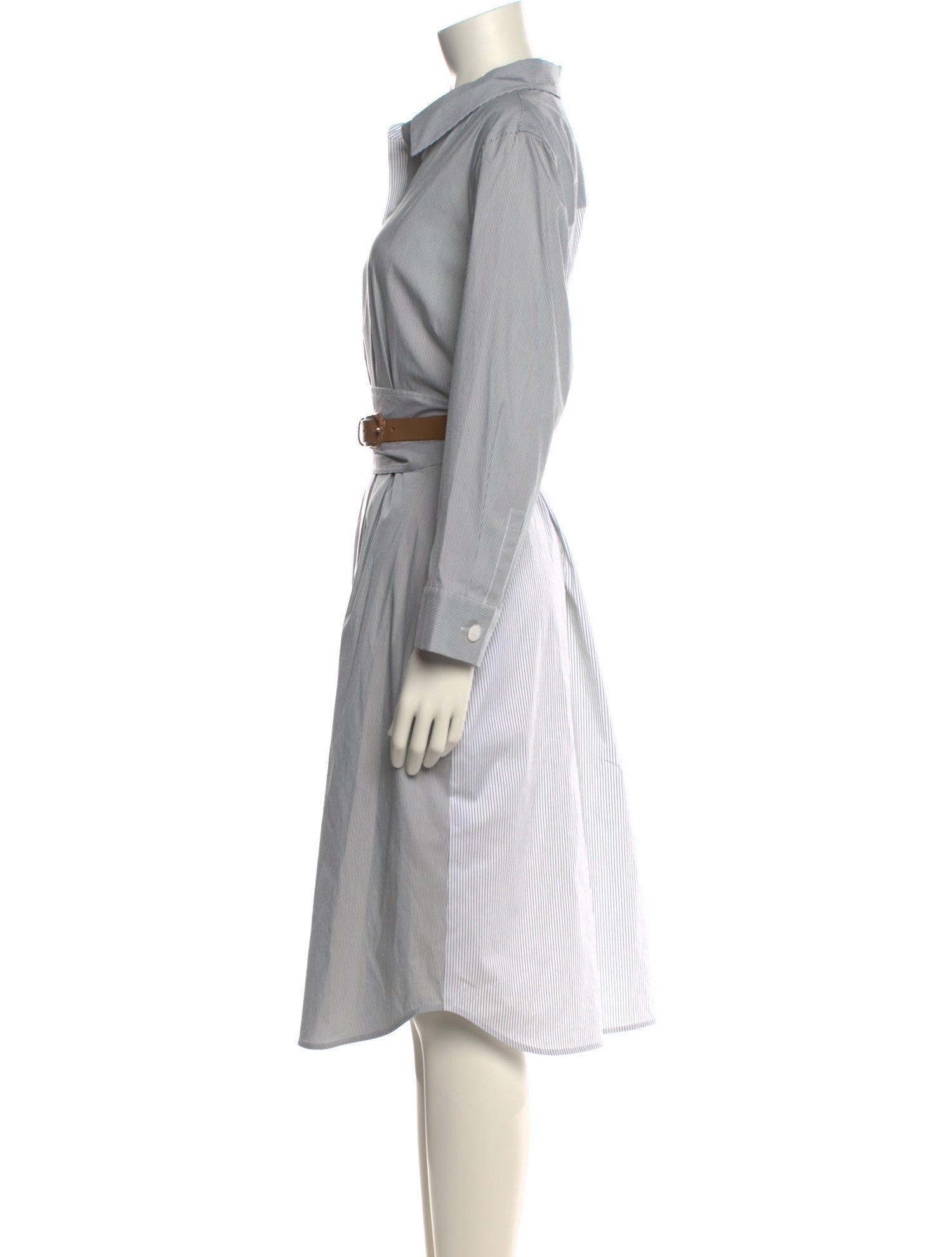 Lafayette 148 Striped Midi Length Dress