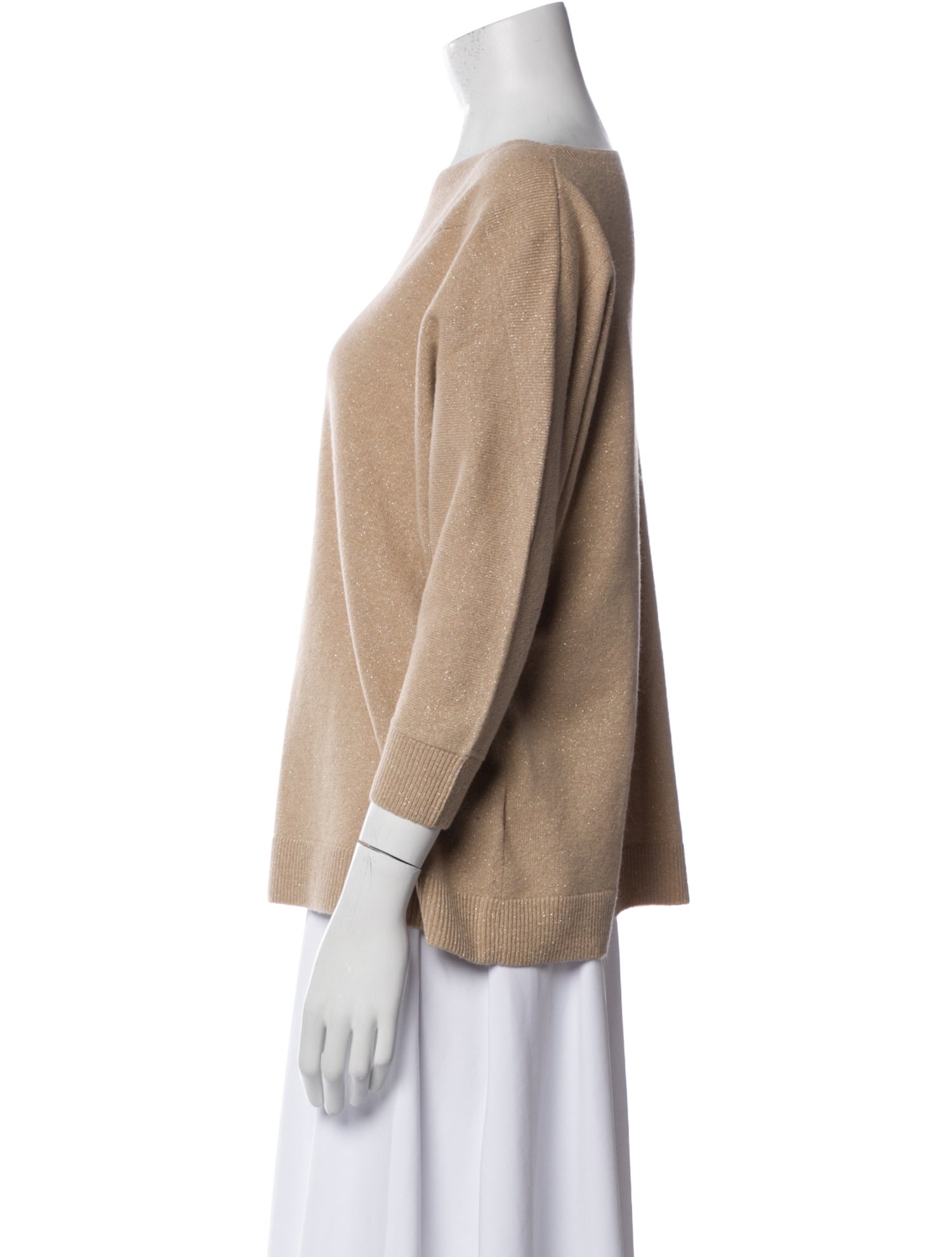 Lafayette 148 Wool Bateau Neckline Sweater