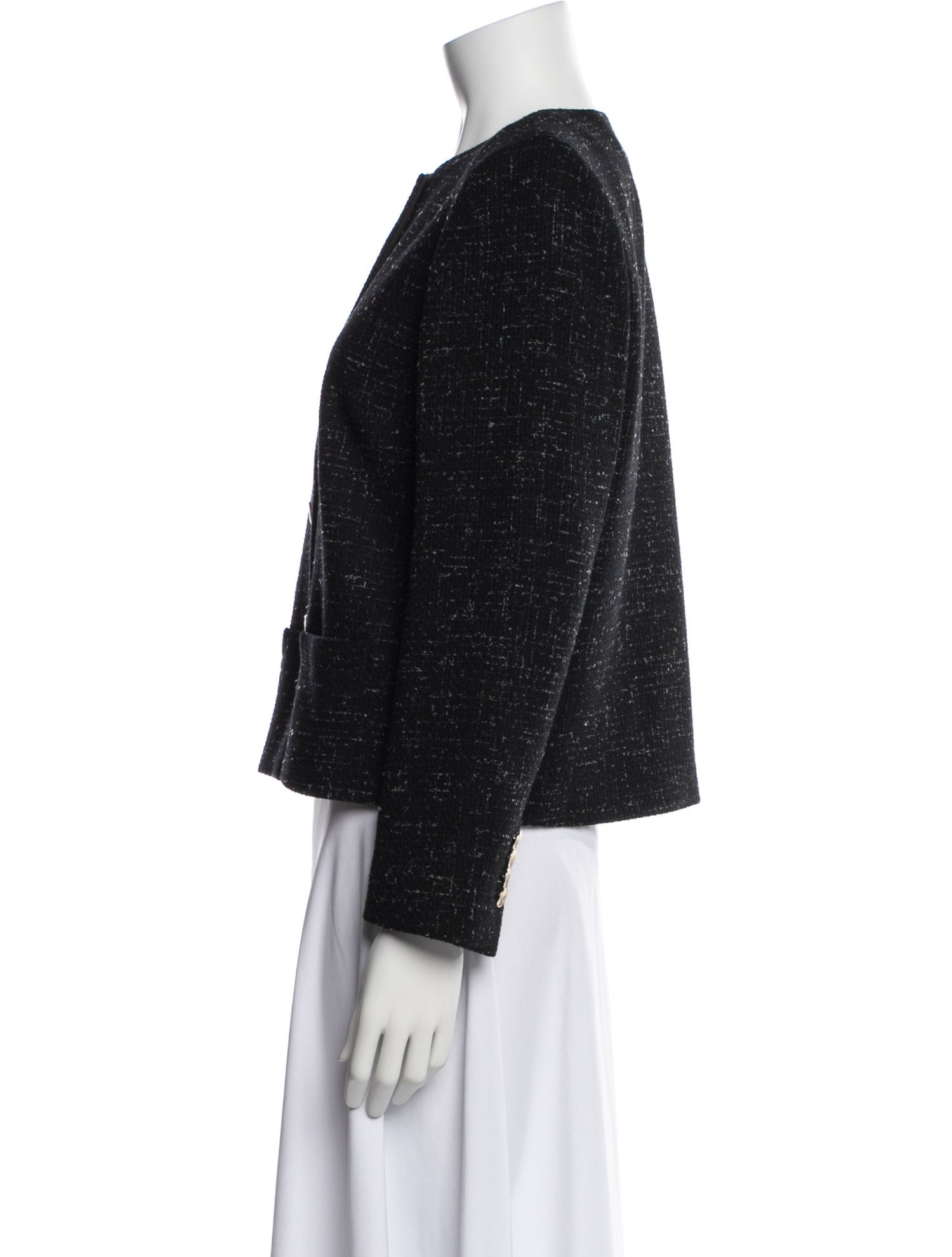 Lafayette 148 Virgin Wool Tweed Pattern Evening Jacket