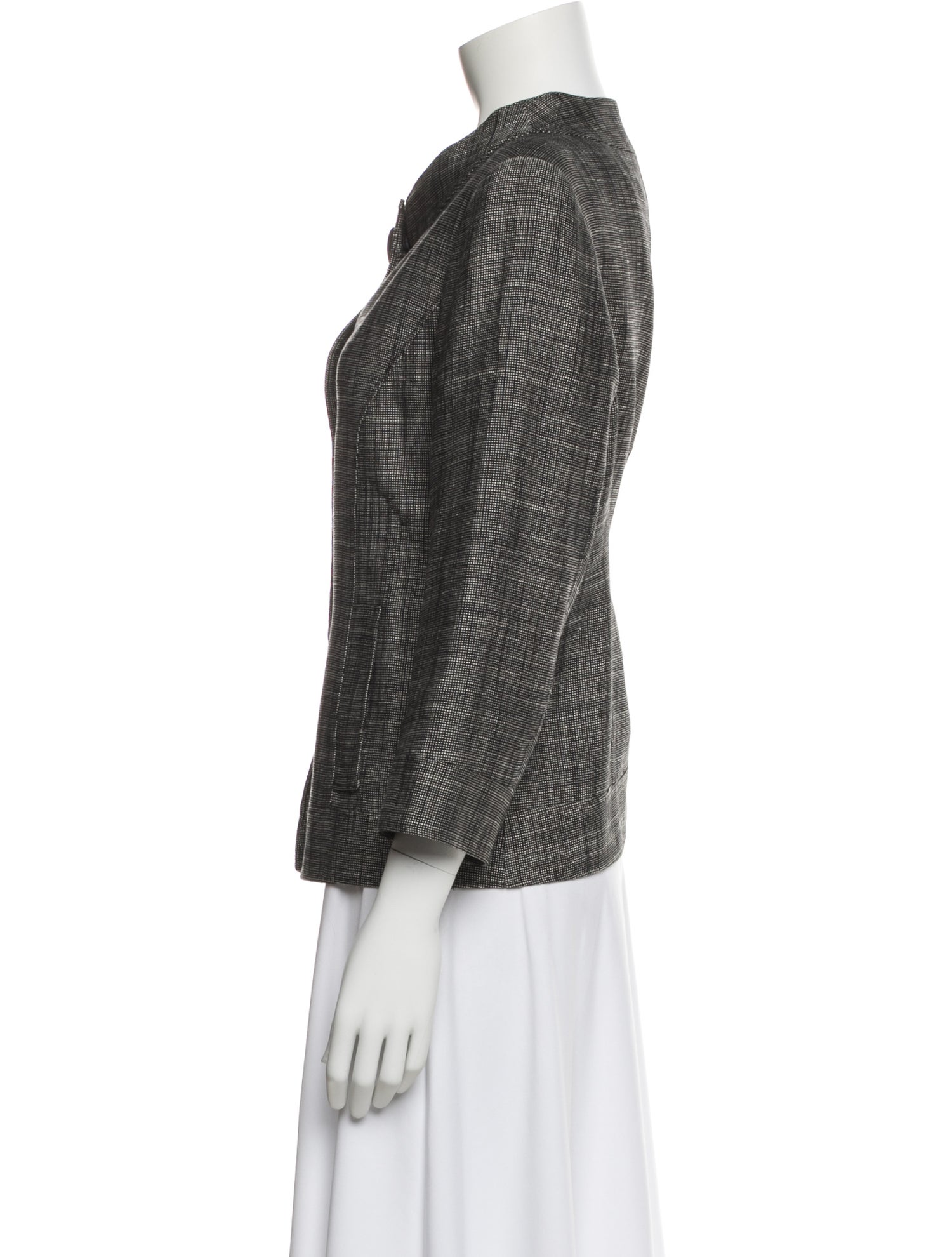 Lafayette 148 Silk Tweed Pattern Evening Jacket