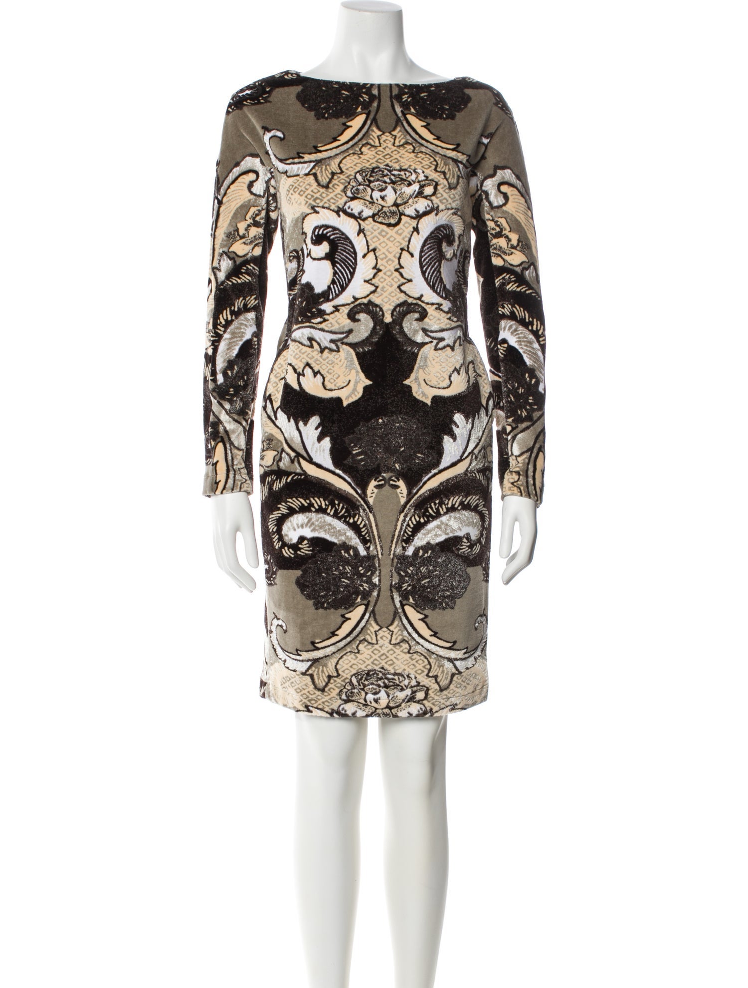 Lafayette 148 Graphic Print Knee-Length Dress