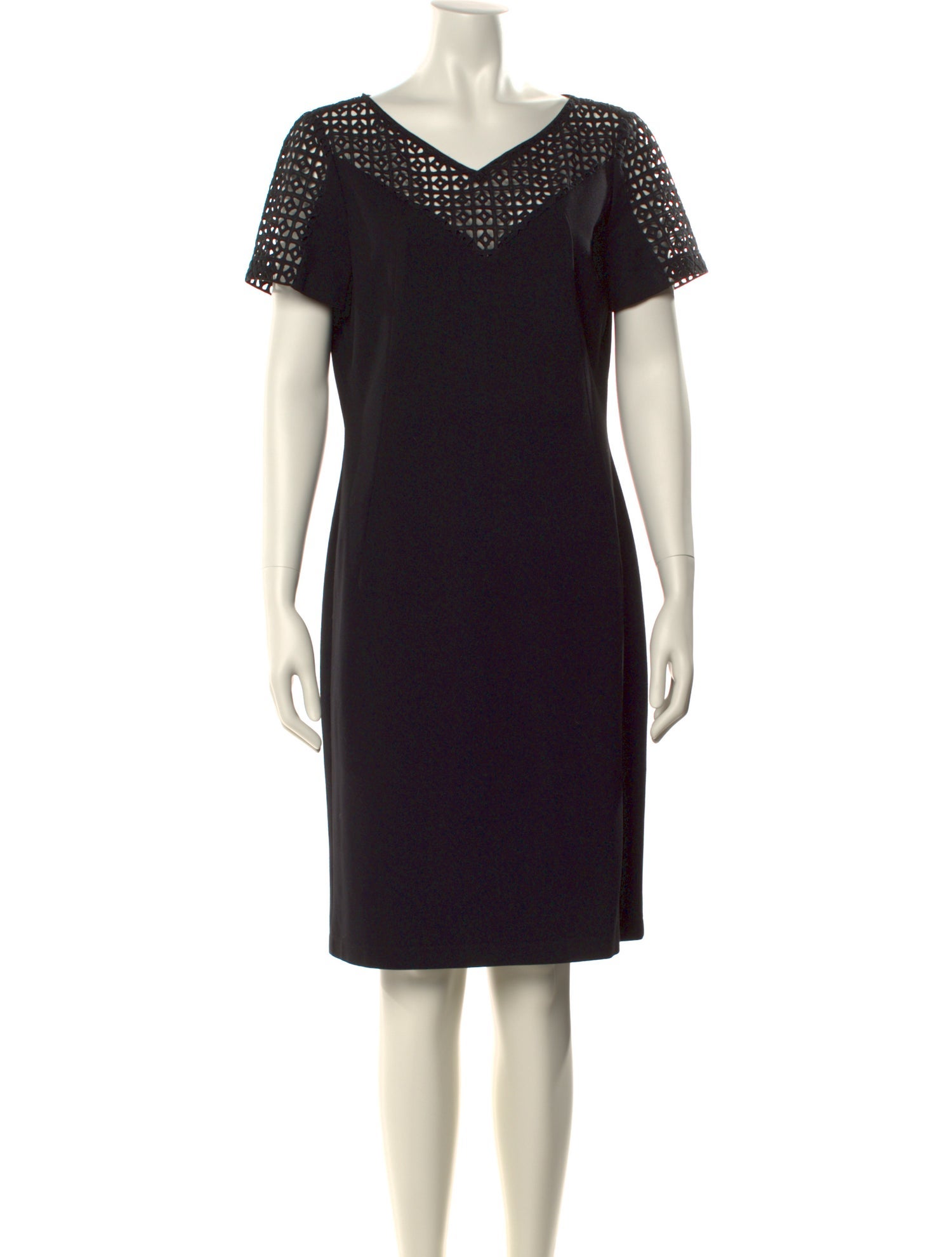 Lafayette 148 V-Neck Knee-Length Dress