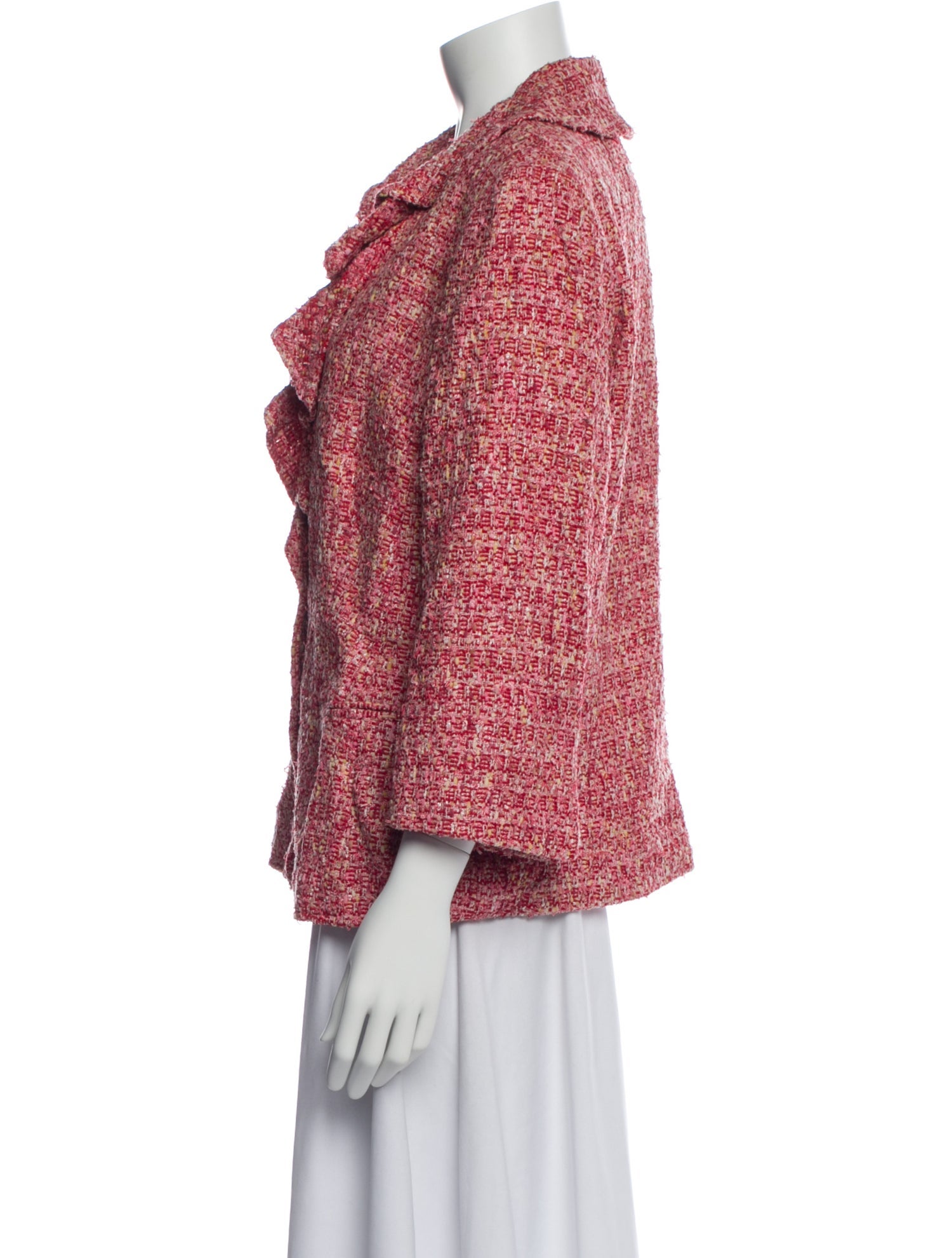 Lafayette 148 Tweed Pattern Faux Fur Jacket w/ Tags