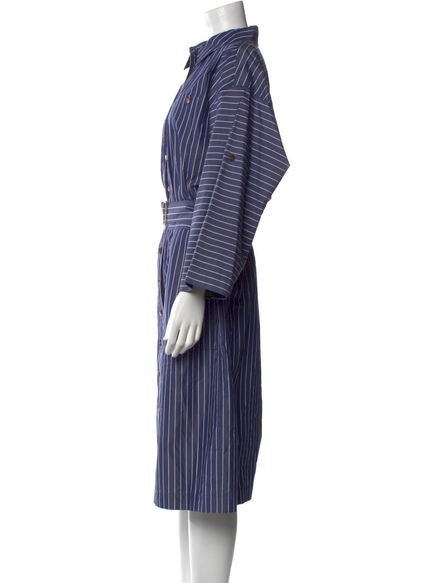 Lafayette 148 Striped Midi Length Dress