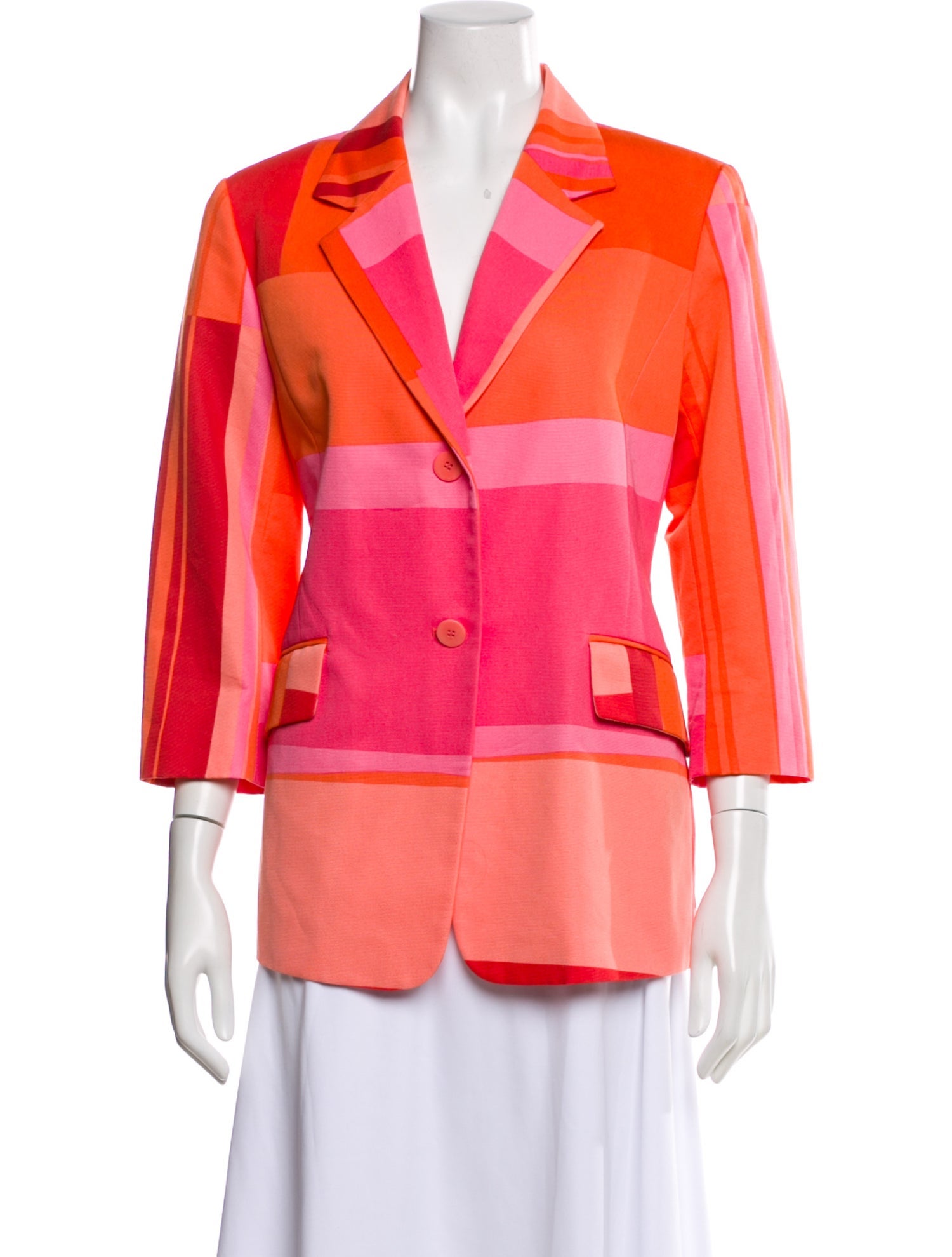 Lafayette 148 Colorblock Pattern Blazer