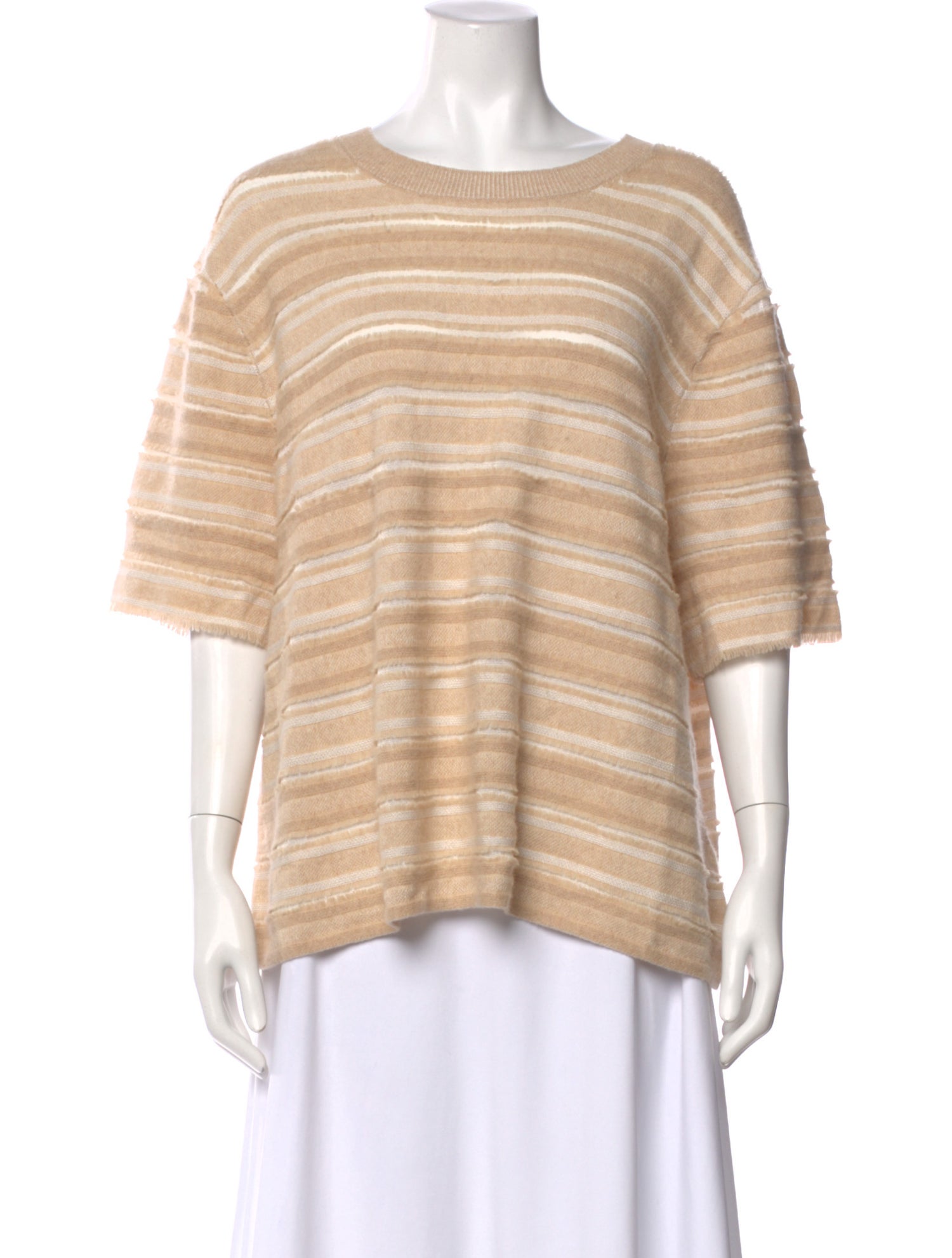 Lafayette 148 Striped Scoop Neck Sweater