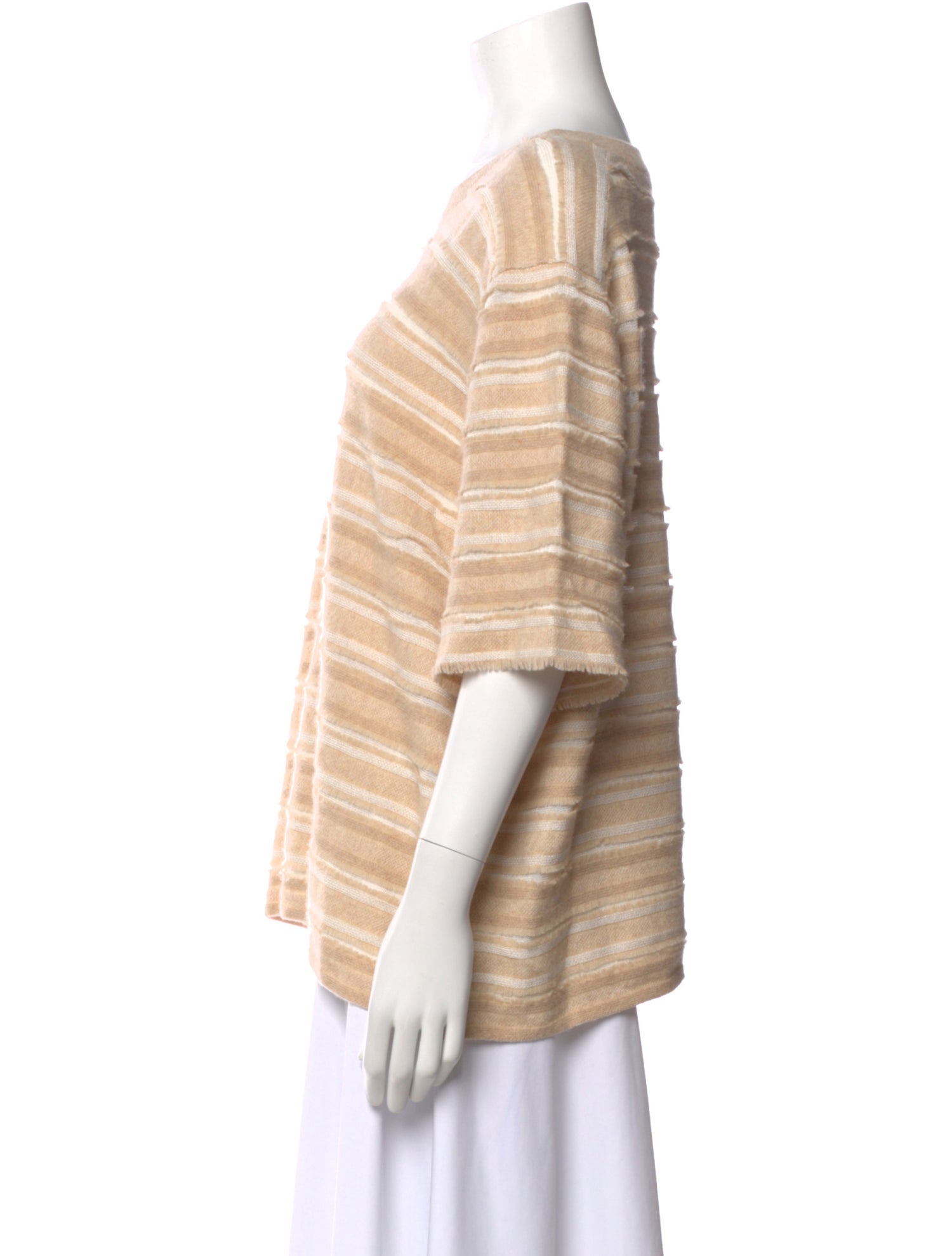 Lafayette 148 Striped Scoop Neck Sweater