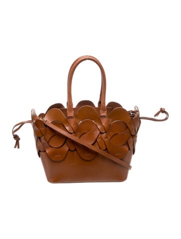 Pre-owned Lafayette 148 Leather Top Handle Bag In Brown