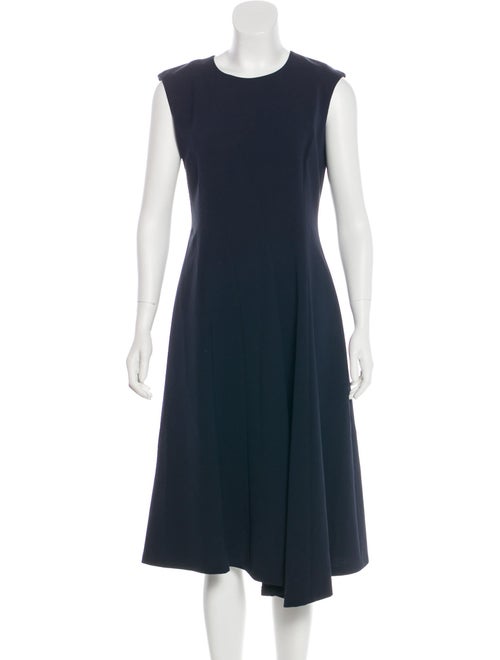 Lafayette 148 Flared Midi Dress Navy