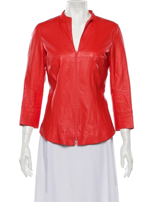 Lafayette 148 Leather Jacket Pink