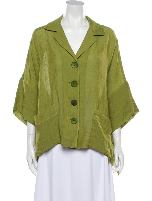 Lafayette 148 Linen Jacket Green