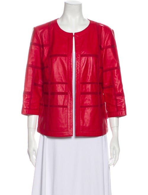 Lafayette 148 Leather Jacket Red