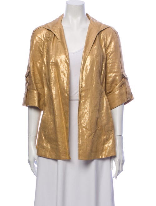 Lafayette 148 Linen Evening Jacket Gold