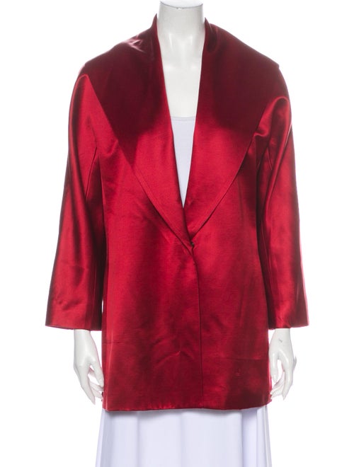 Lafayette 148 Silk Coat Red