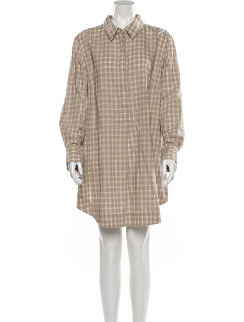 Lafayette 148 Plaid Print Mini Dress