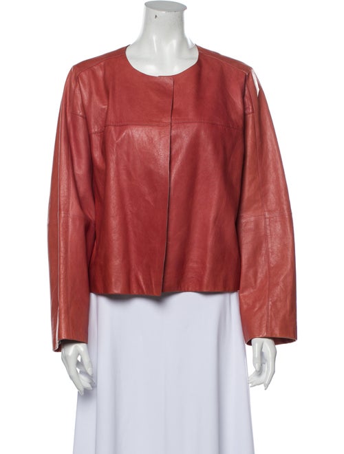 Lafayette 148 Leather Evening Jacket Orange