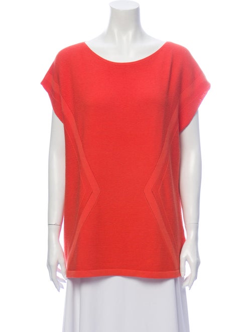Lafayette 148 Bateau Neckline Sweater Orange