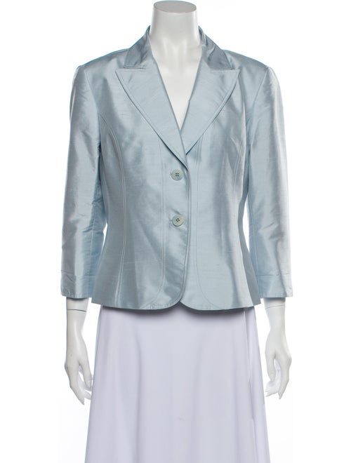 Lafayette 148 Silk Blazer Blue
