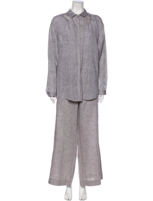 Lafayette 148 Linen Pant Set Grey
