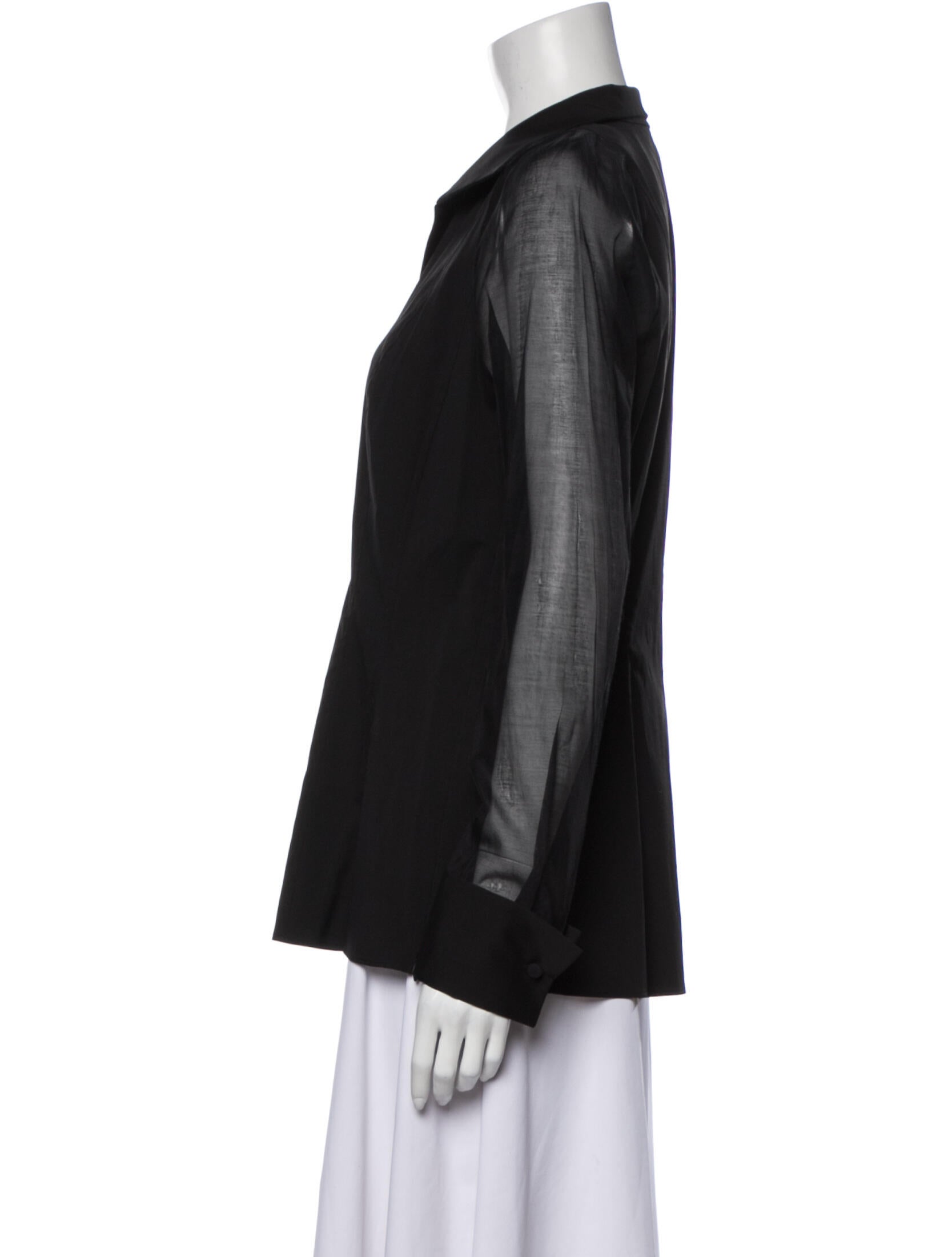 Lafayette 148 V-Neck Long Sleeve Blouse w/ Tags