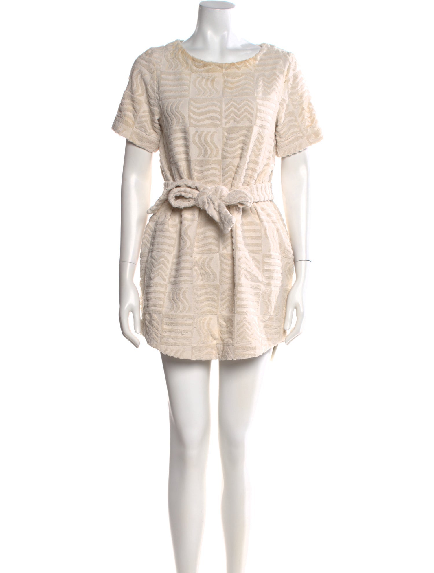 Lucy Folk Scoop Neck Mini Dress