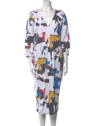 L.F.Markey Linen Midi Length Dress