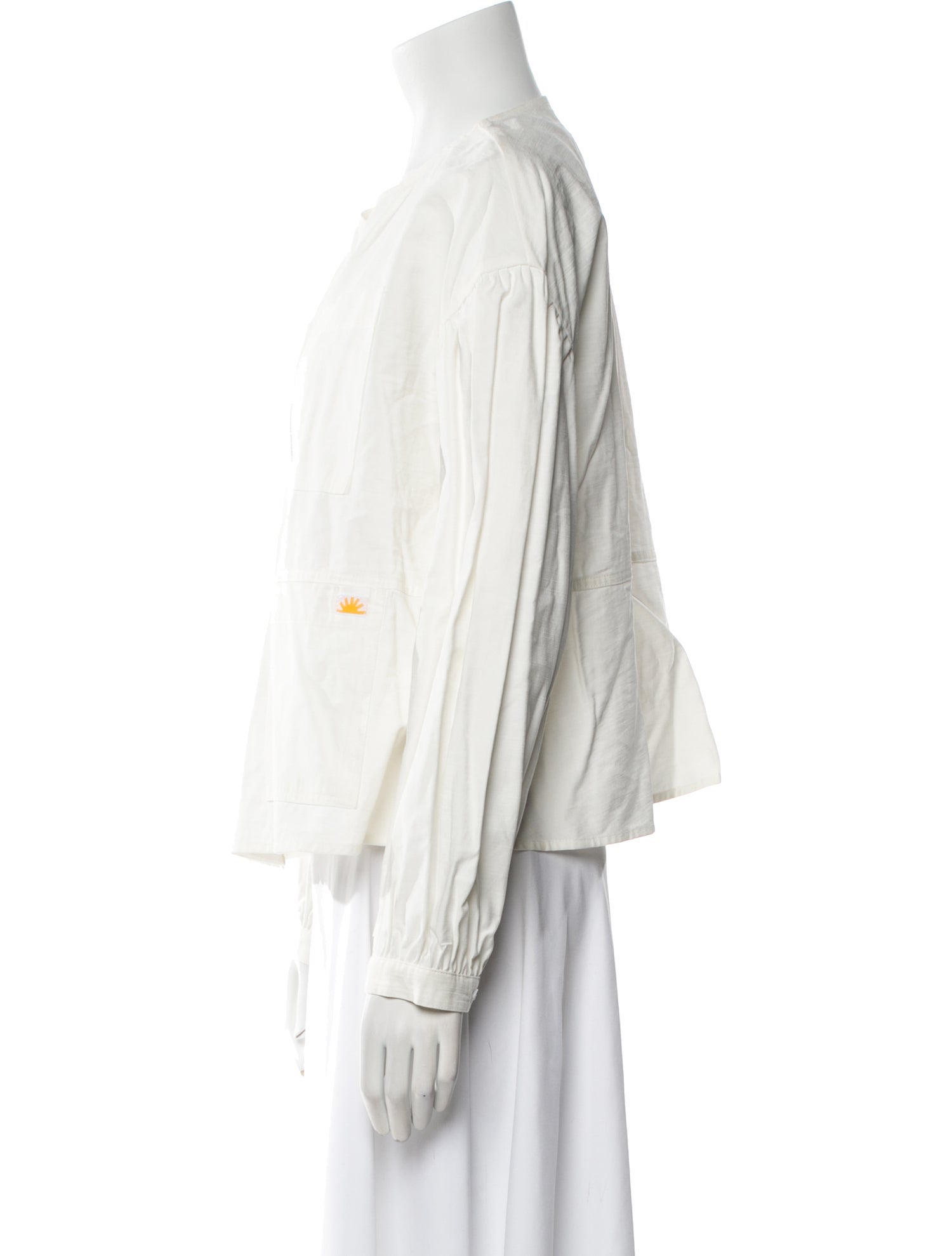 L.F.Markey Crew Neck Long Sleeve Button-Up Top w/ Tags