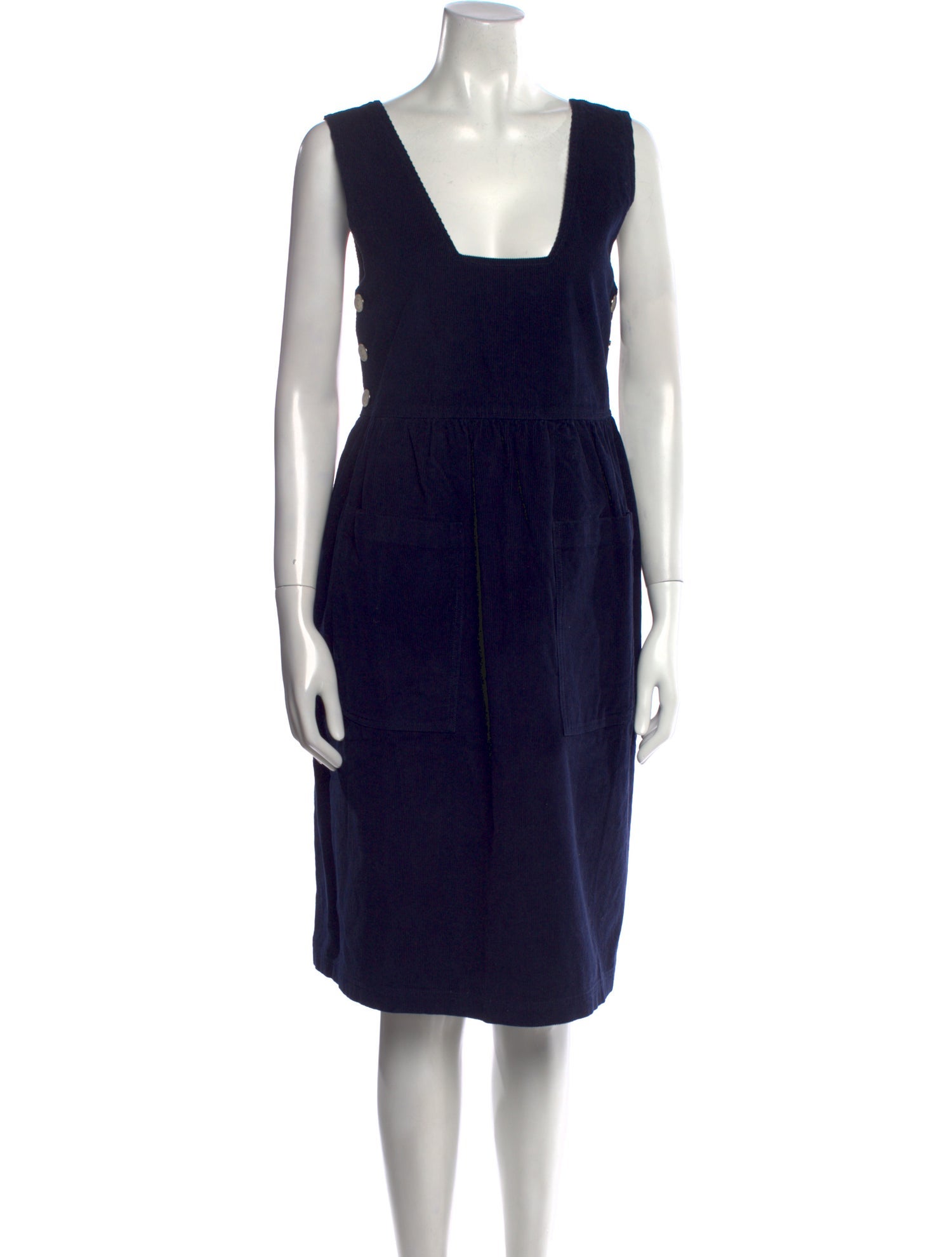 L.F.Markey Square Neckline Knee-Length Dress