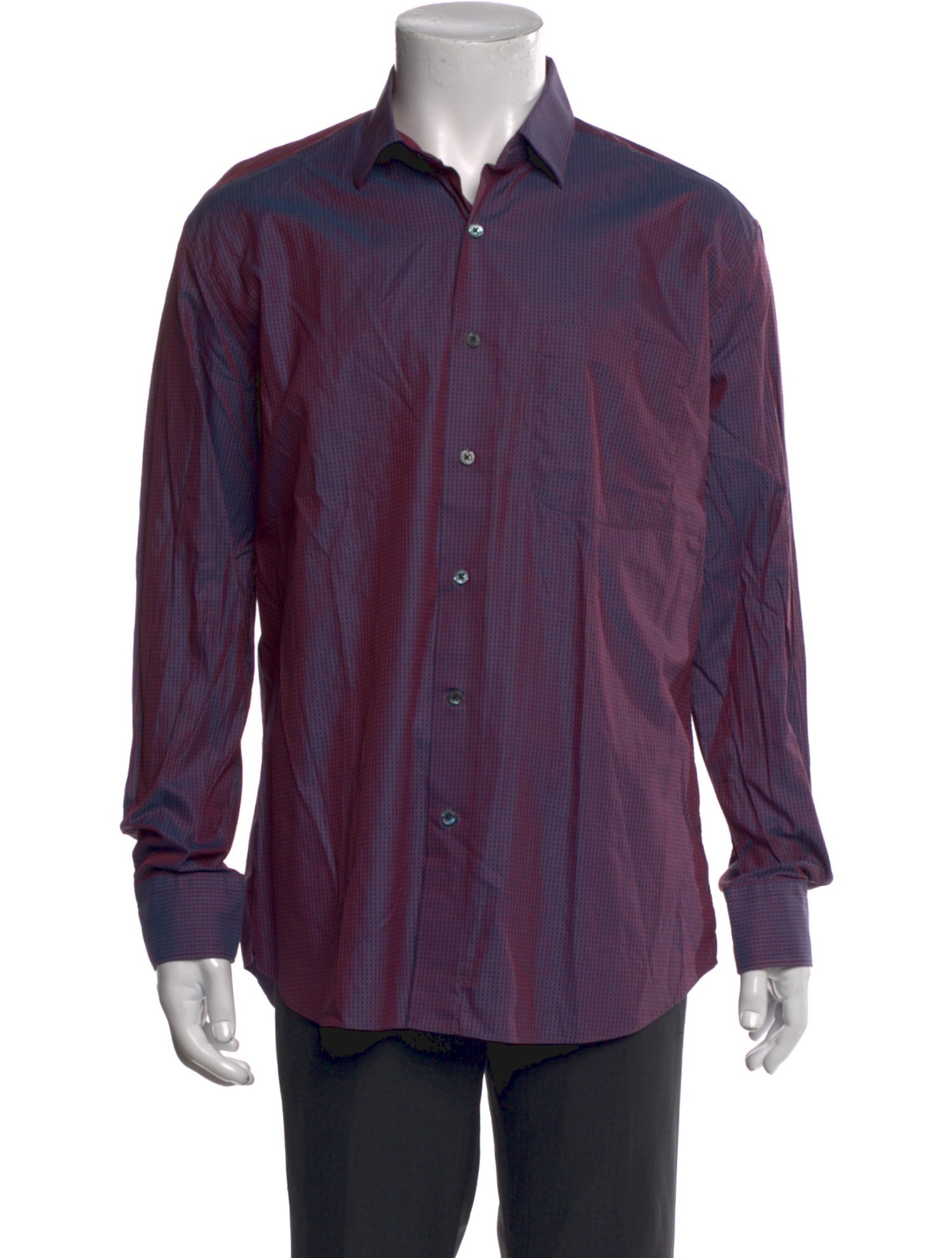 Louis Phillippe Striped Long Sleeve Dress Shirt