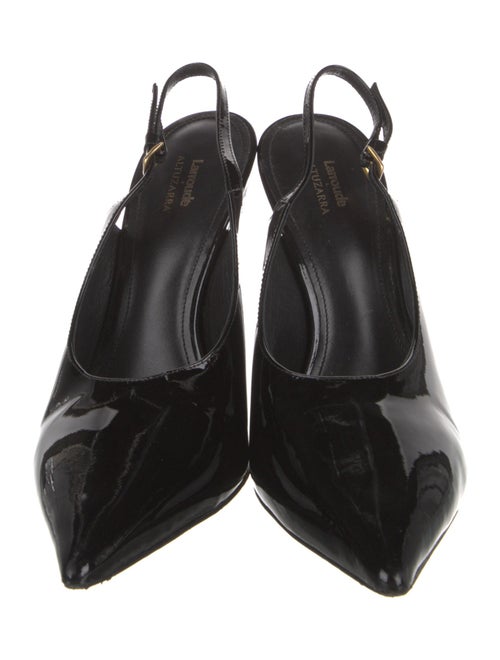Larroude x Altuzarra Patent Leather Slingback Pumps
