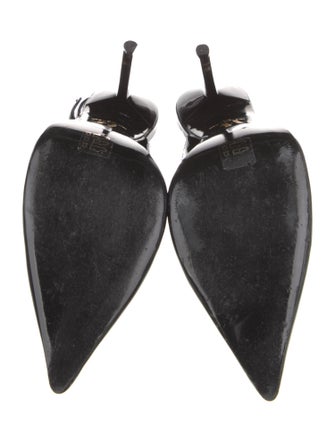 Larroude x Altuzarra Patent Leather Slingback Pumps