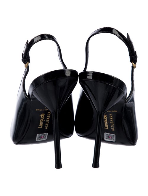 Larroude x Altuzarra Patent Leather Slingback Pumps