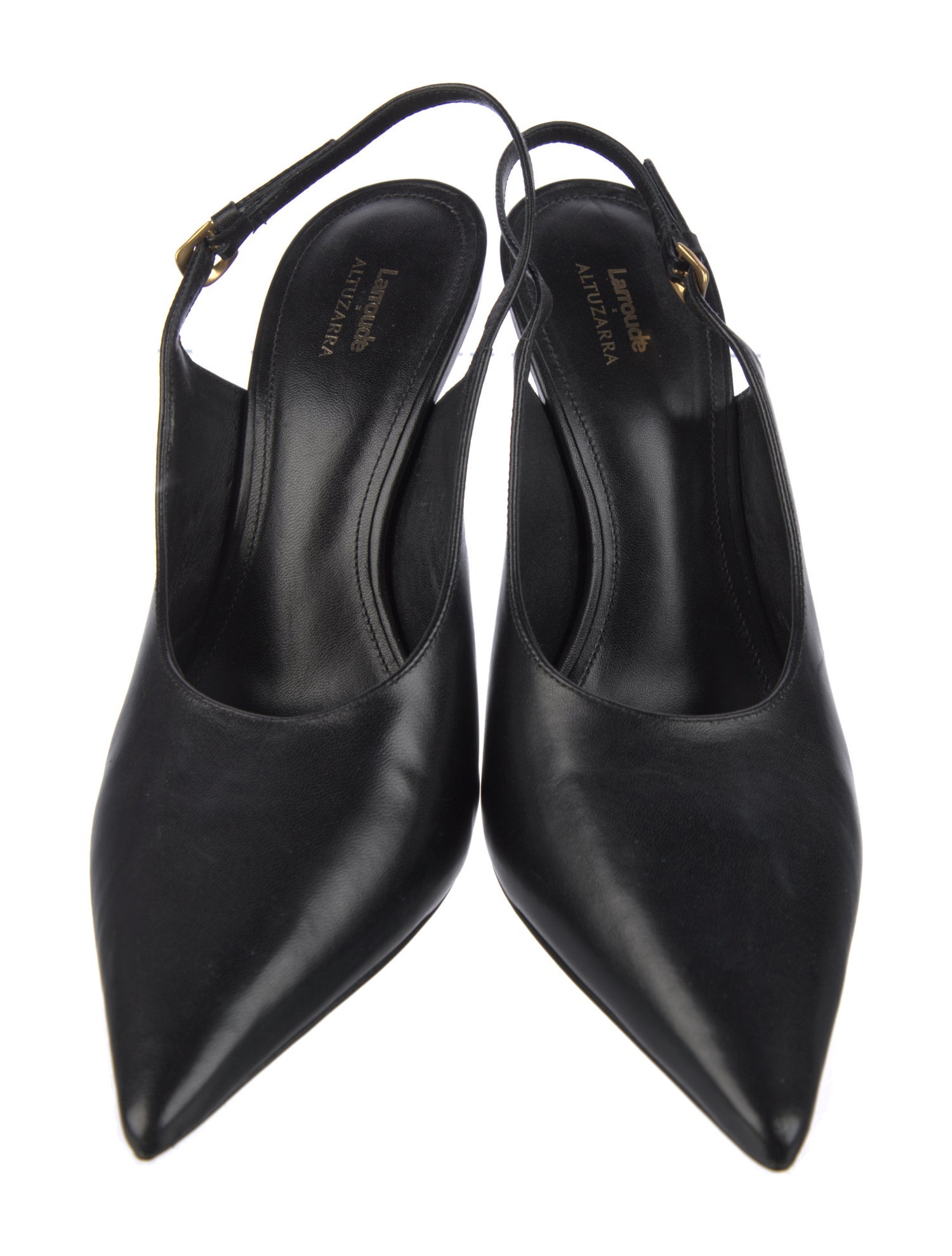Larroude x Altuzarra Leather Slingback Pumps