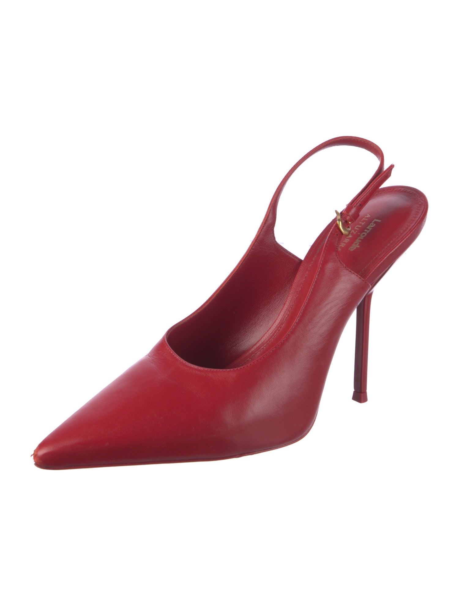 Larroude x Altuzarra Leather Slingback Pumps