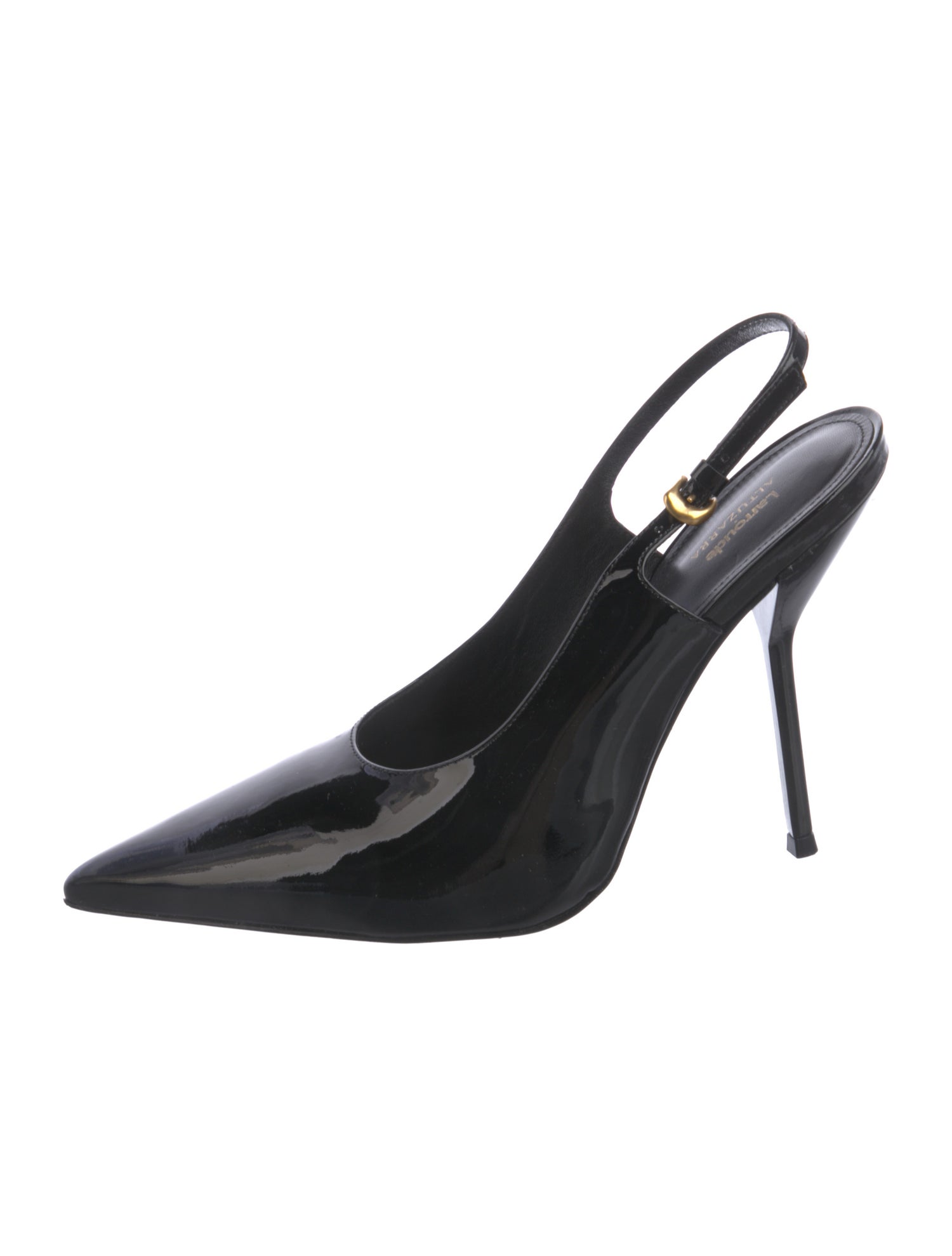 Larroude x Altuzarra Patent Leather Slingback Pumps
