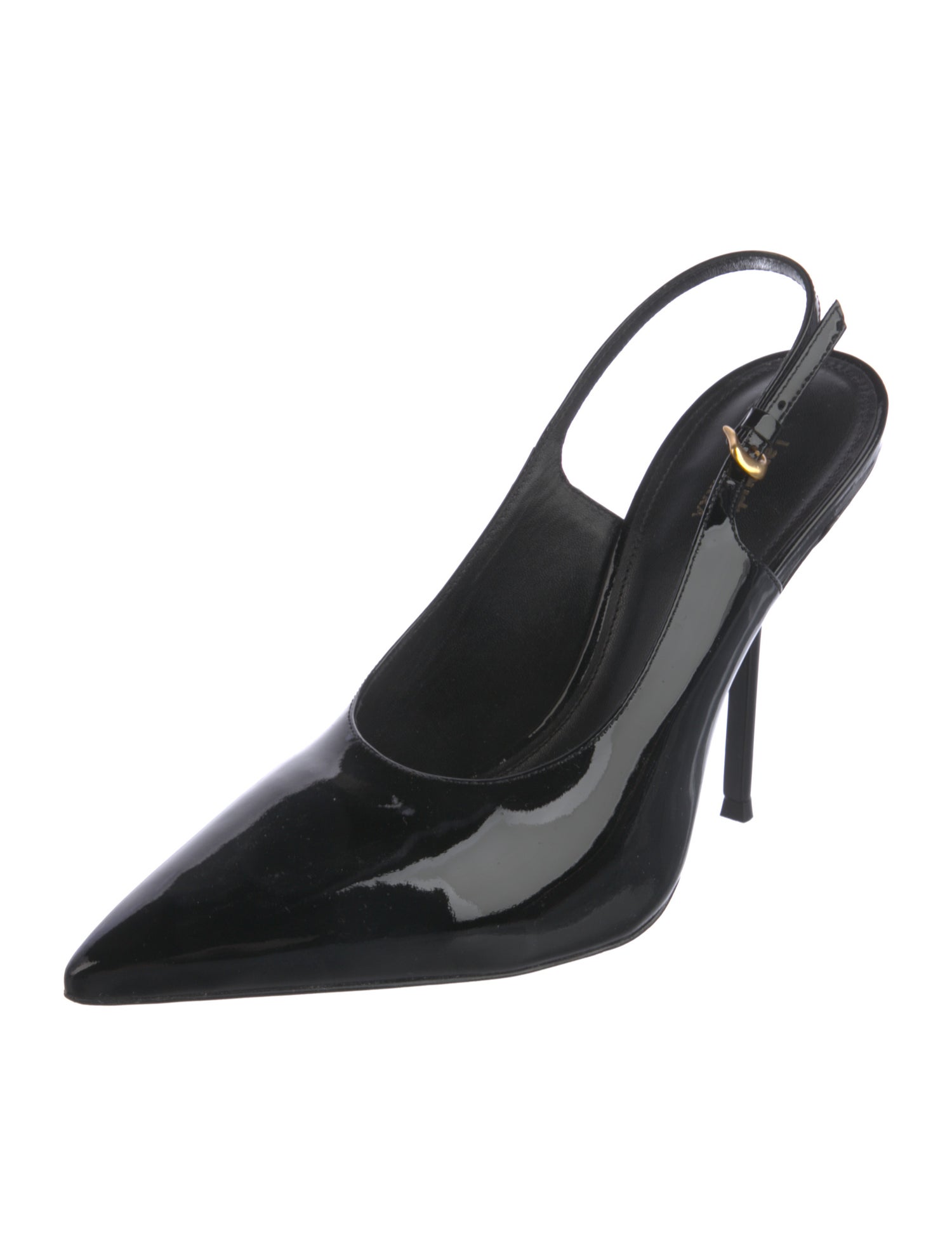 Larroude x Altuzarra Patent Leather Slingback Pumps