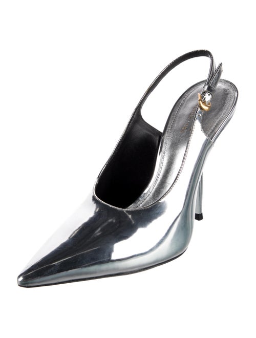 Larroude x Altuzarra Patent Leather Slingback Pumps