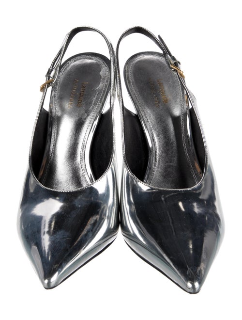 Larroude x Altuzarra Patent Leather Slingback Pumps