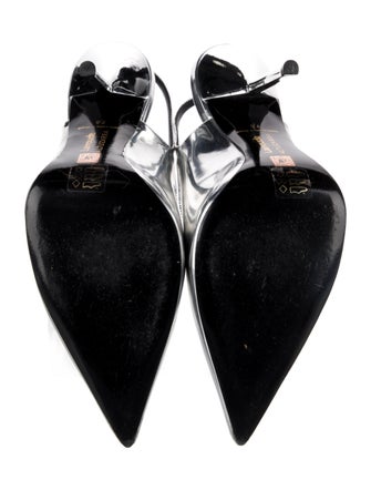Larroude x Altuzarra Patent Leather Slingback Pumps